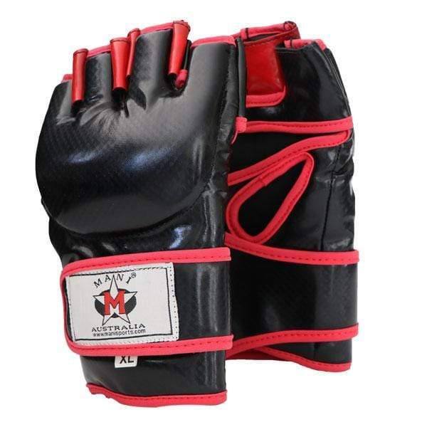 MMA Head Start Grappling Gloves Black/ Red Mani Sports®