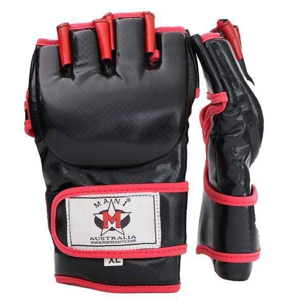 MMA Head Start Grappling Gloves Black/ Red Mani Sports®