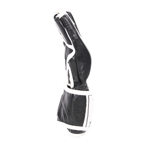 MMA Leather Combat Grappling Gloves in Black Mani Sports®