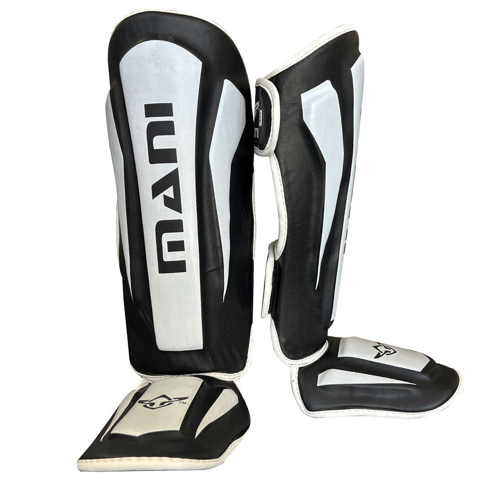 Kids Shin and Step Protectors Black/White
