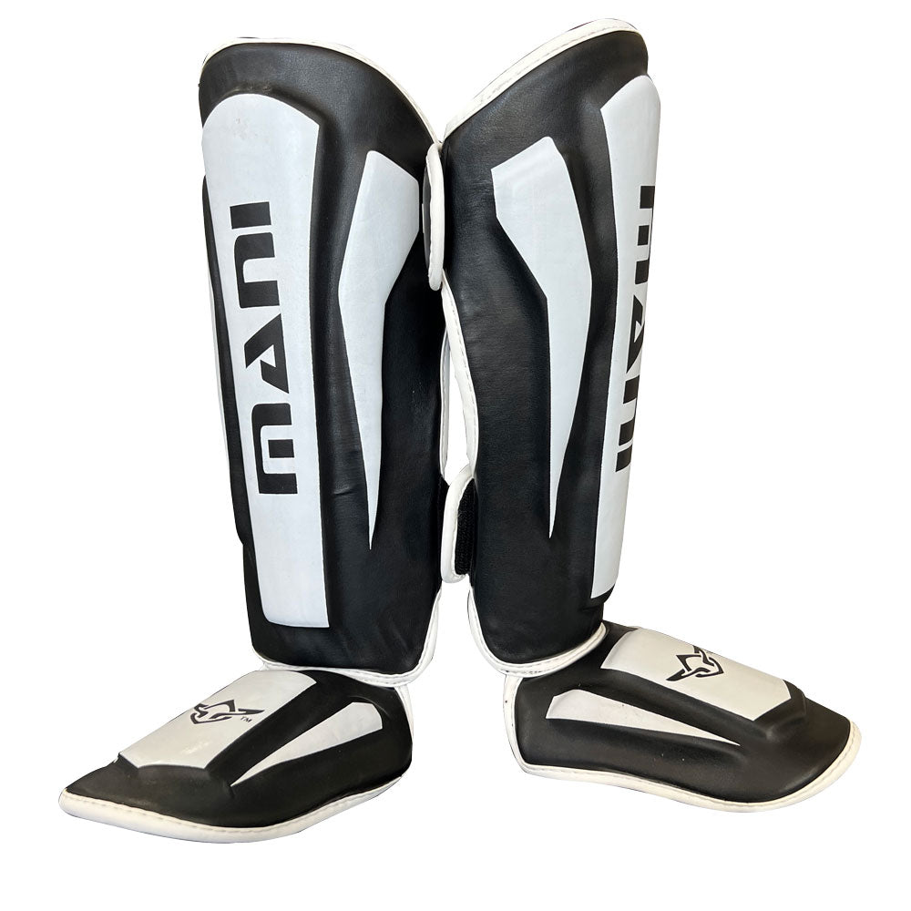 Kids Shin and Step Protectors Black/White