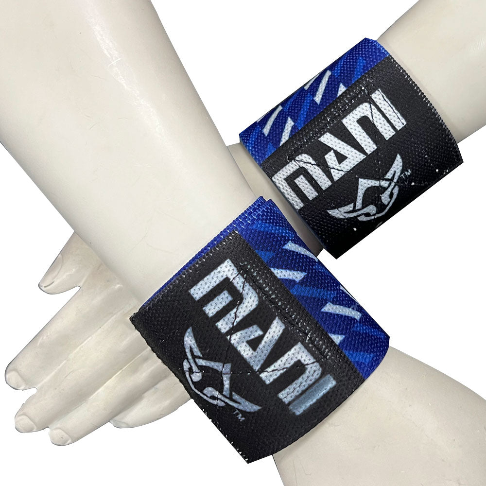 Wrist Wraps, Wrist Supports Blue and White for Weightlifting