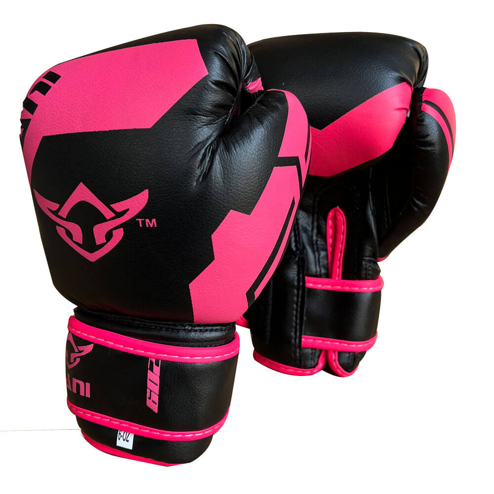 KIDS BOXING GEAR/GLOVES Pink Black – Mani Sports®