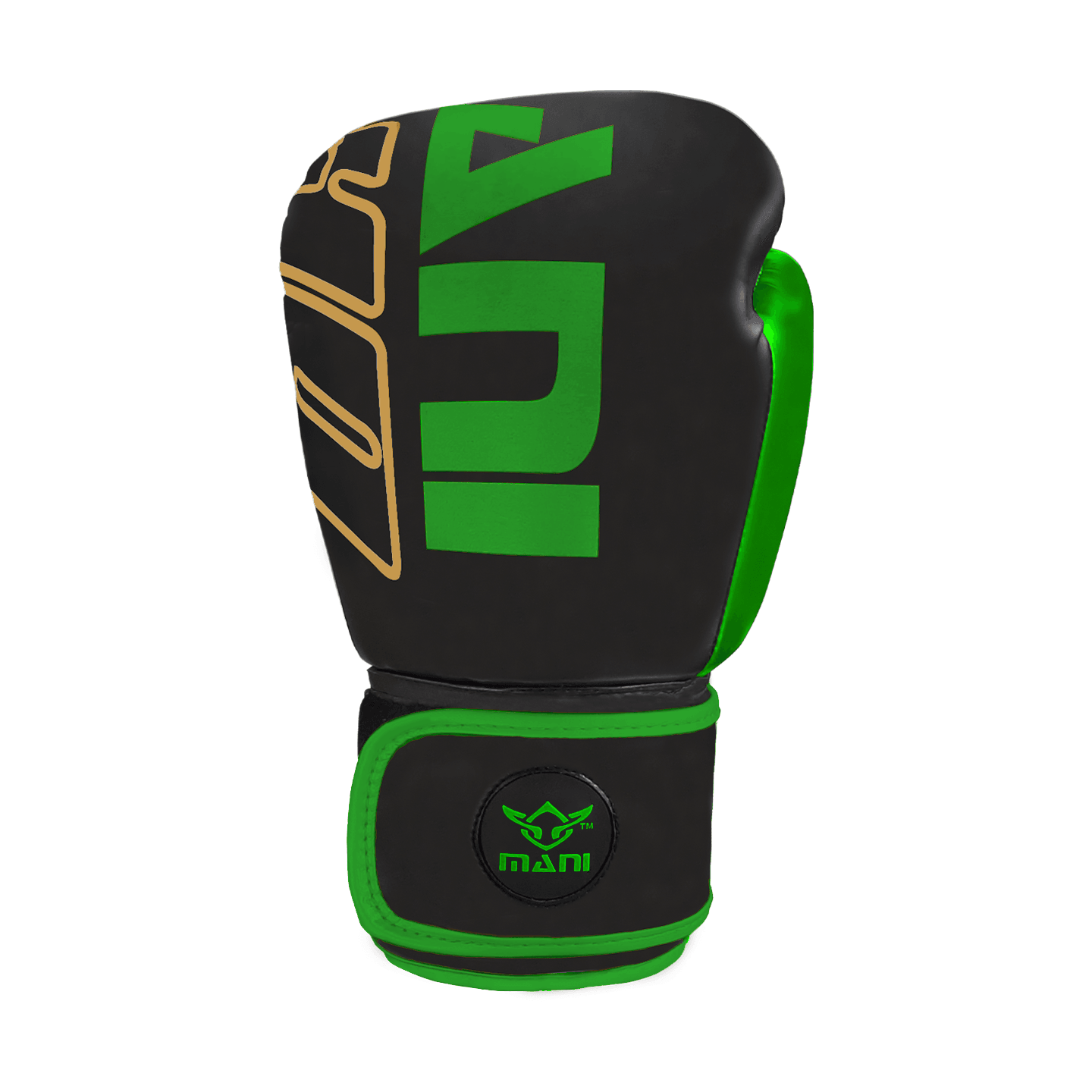 D40 SERIES BLACK - GREEN BOXING GLOVES - Mani Sports®