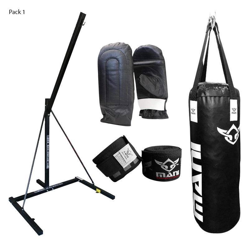 Single Bag Stand + Bag + Mitts + Hand Wrap Combo Mani Sports®