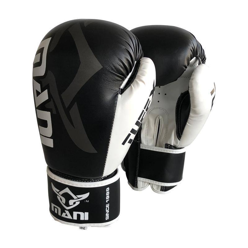 TuffX Boxing Gloves Black/ White Mani Sports®