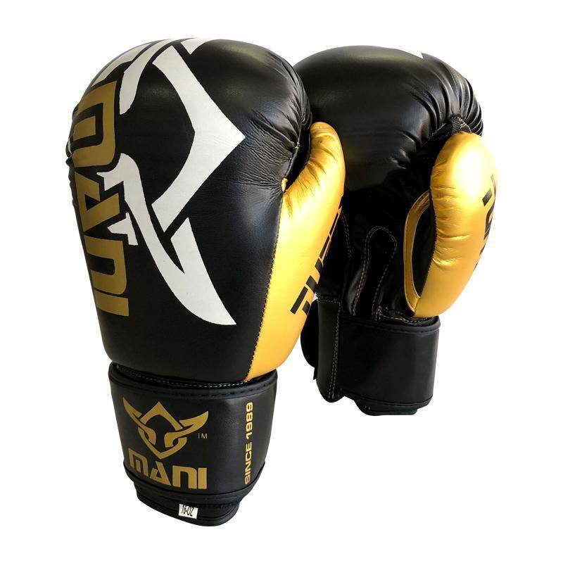 TuffX Boxing Gloves Black/ Gold Mani Sports®