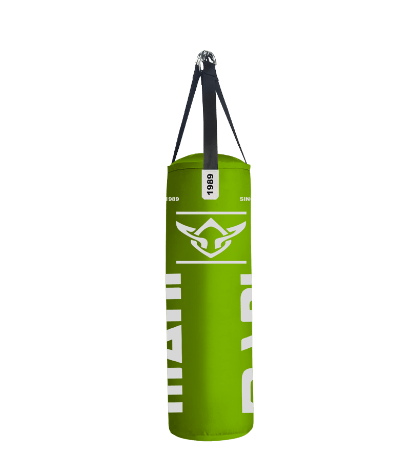 Green punching online bag