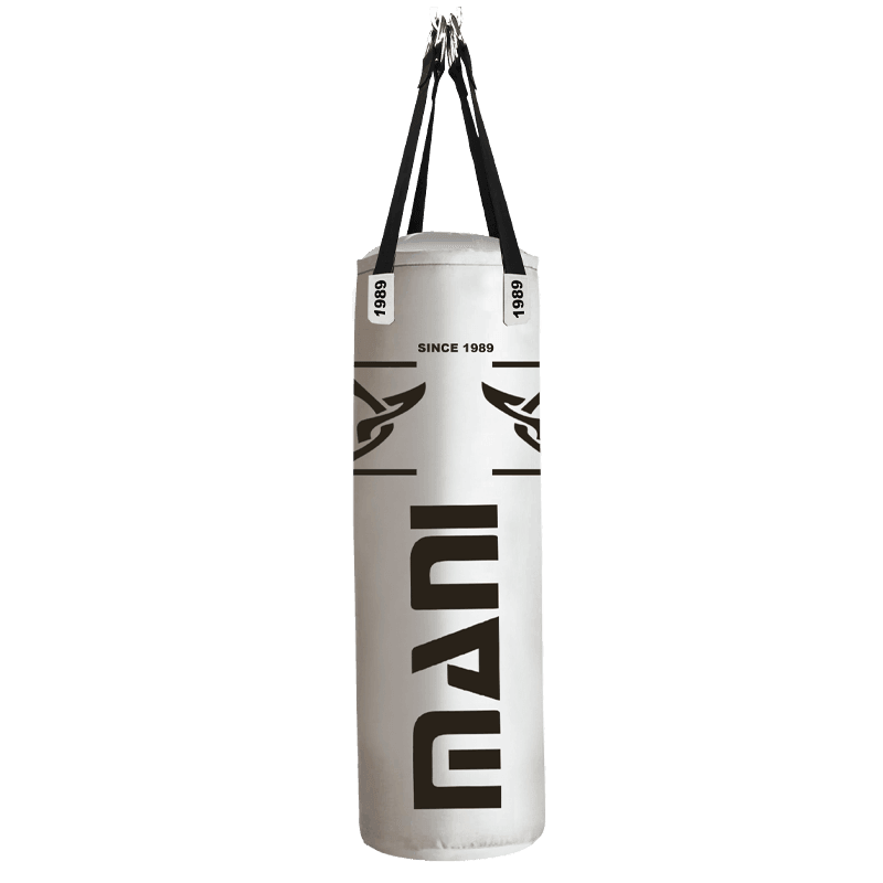 WHITE HEAVY DUTY 4FT FILLED BOXER PUNCHING BAG - Mani Sports®