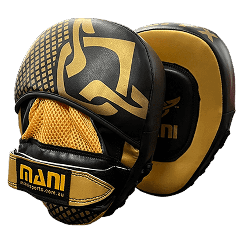 Tuffx Curved Focus Pad Black / Gold Mani Sports®