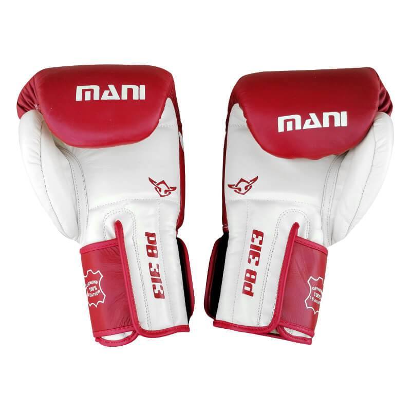 Muay Thai Boxing Gloves Burgundy/ White Mani Sports®