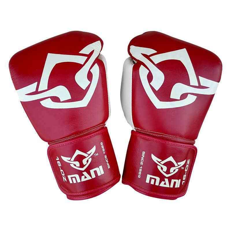Muay Thai Boxing Gloves Burgundy/ White Mani Sports®