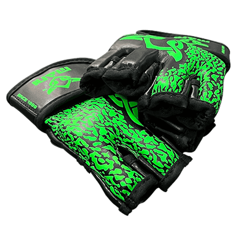 FULLY PADDED KIDS MMA GLOVES GREEN Mani Sports