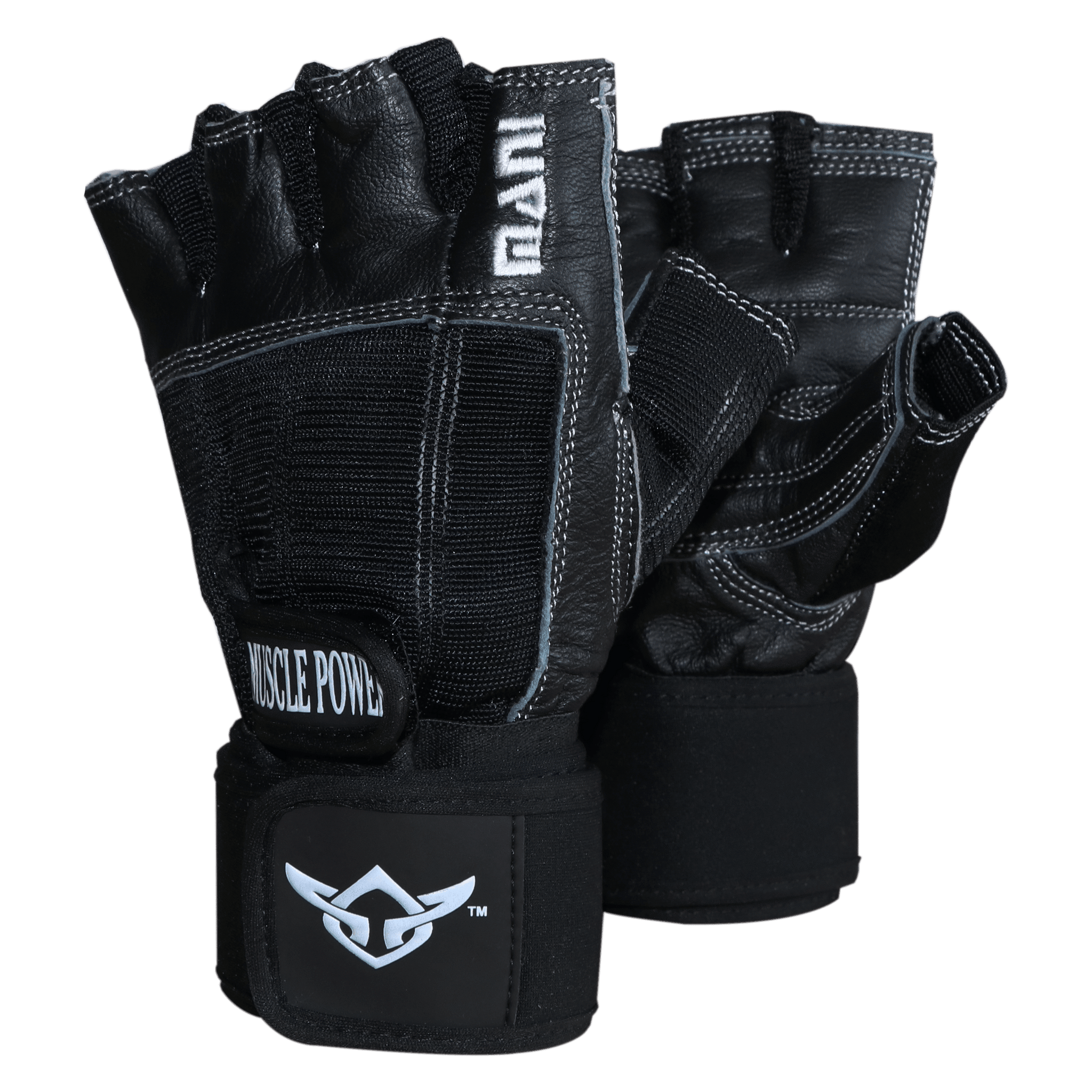 Deluxe Leather Muscle Power Gloves Mani Sports®