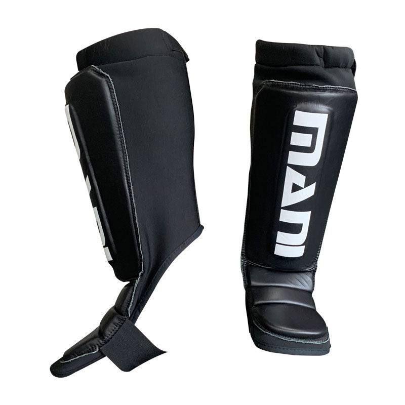 Neoprene Shin and Instep Guard Pads with Leather Front Mani Sports®