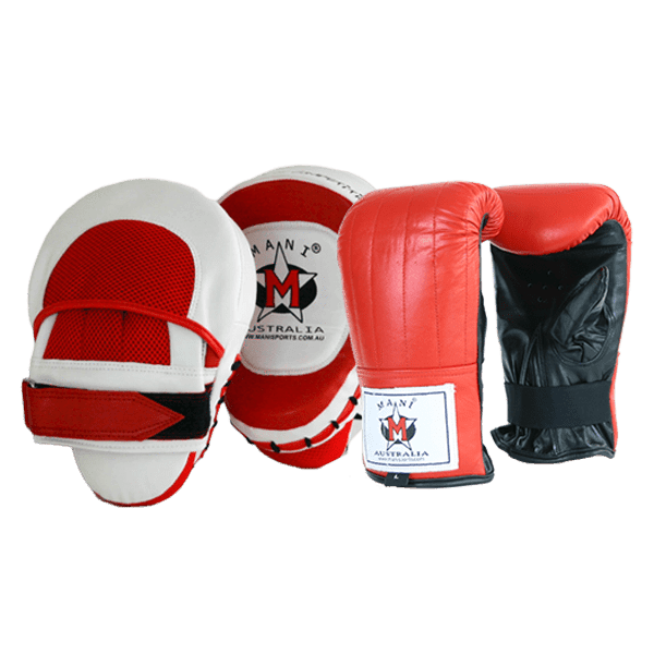 Leather Mitts and TuffX curved focus pads Mani Sports®