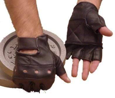 Leather Weight Training Gloves Black Mani Sports®