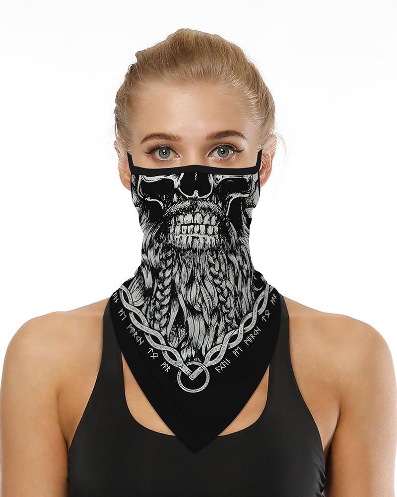 Breathable Face Mask Beard Skull with Ear Loop Mani Sports®