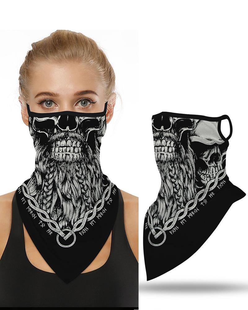 Breathable Face Mask Beard Skull with Ear Loop Mani Sports®